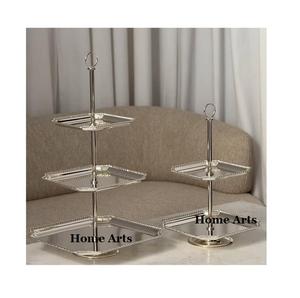 Juego de 2 soportes para pasteles de diferentes tamaños, soporte para dátiles de chocolates de forma redonda de acero inoxidable del fabricante en la India - Product Image 2