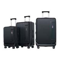 Valise trolley rigide Travelking 8088 ABS+PC avec serrure TSA, ouverture frontale, design élégant, légère, roulettes pivotantes à 360 degrés
