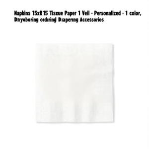 Napkins 15x15 <b>Tissue</b> <b>Paper</b> 1 Veil - Personalized - 1 <b>color</b> - Product Image 3