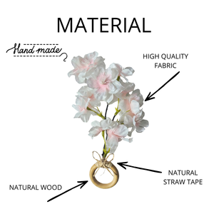 Anillo para Servilletas con Diseño de Flor de Cerezo Blanca, Decoración Floral Hecha a Mano para Bodas, Eventos, Hoteles, Restaurantes, Suministros al por Mayor OEM - Product Image 4