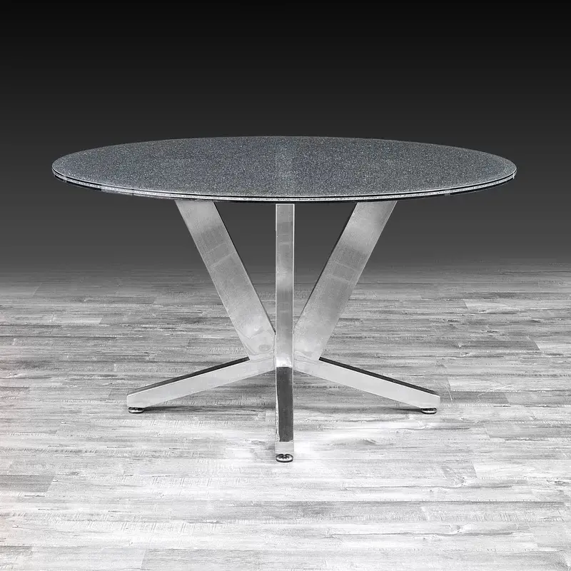 Unique Designer Decoration Fancy Stainless Metal Fancy Shape Decorating Large Stylish Modern foshan glass dining table