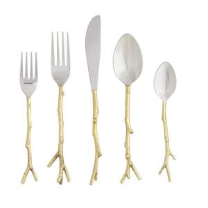 2025 Dernière conception cuillère à miroir en acier vaisselle cuillère ensemble de couverts en acier inoxydable poli avec ensemble de design élégant - Product Image 4