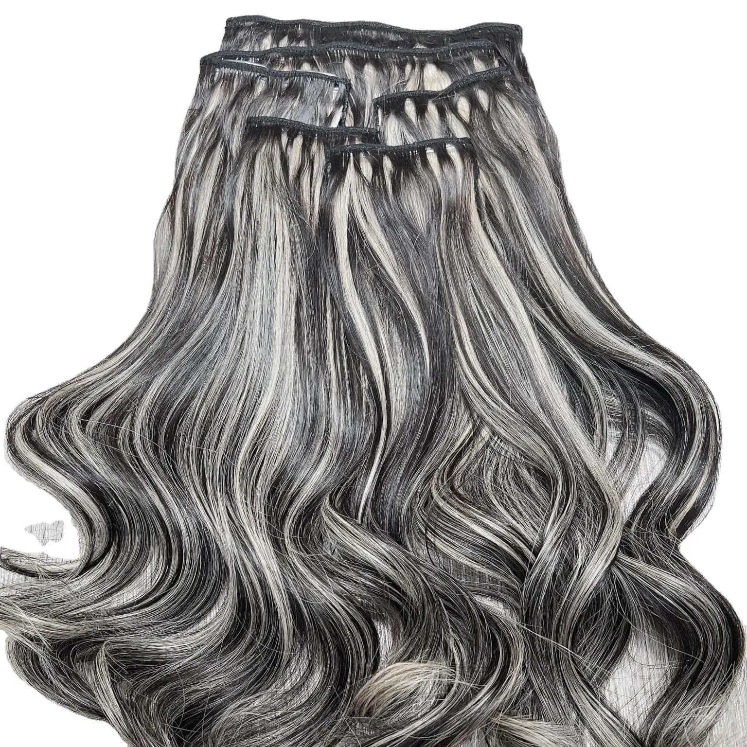 Wholesale deal hottest colors seamless wavy clip ins hair extensions raw Vietnamese virgin raw Vietnamese hair cuticle aligned