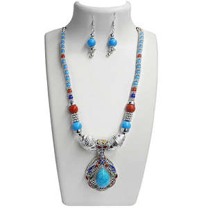 Jeweljumunk 1110817โรเดียมชุบสร้อยคอชุดเครื่องประดับพิเศษ navratri - Product Image 1