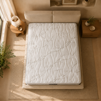 Kasur Mewah Modern Putih Berlapis dengan Kain Jacquard Bernapas, Kekakuan Sedang, Tebal 30cm untuk Penggunaan di Kamar Tidur