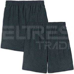 กางเกงขาสั้นผู้ชายดีไซน์ใหม่แบบลำลองพร้อมสายรัดเอวยางยืดผ้าคอตตอนสวมใส่สบายมีโลโก้ตกแต่ง - Product Image 1