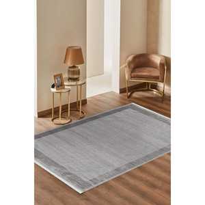 Alfombra Netline NV007 100% Poliéster, Duradera y Fácil de Limpiar para Dormitorio, Estudio, Habitación Infantil, Color Gris Depósito, Estilo Moderno - Product Image 1
