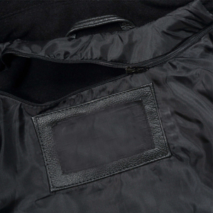 Veste en cuir de laine rétro d'inspiration vintage de haute qualité avec col montant doux et chaud pour les vêtements décontractés d'hiver et les looks à la mode - Product Image 4