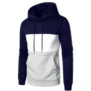 Ropa transpirable para hombre, sudaderas con capucha, OEM, diseño personalizado, jersey de Color en contraste, ropa informal de lana de algodón, sudaderas básicas - Product Image 2
