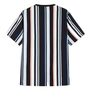 Camisetas casuales de corte regular con cuello redondo, diseño clásico con rayas y estampado sublimado para hombre, camiseta para actividades al aire libre CP-M-TS-02 - Product Image 4