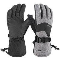 Par temps froid garder au chaud gants de ski qualité isolation thermique personnalisée paume en cuir antidérapant gants de snowboard pour hommes femmes