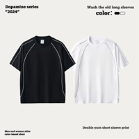 Nouveaux produits 230gsm 100% coton T-shirt lourd surdimensionné T-shirts avec logo personnalisé pour l'été avec 2 couleurs en stock