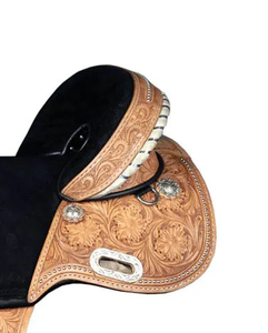 Selle occidentale sans arbre en cuir véritable pour chevaux-Siège souple confortable et durable Design personnalisable Utilisation équestre - Product Image 4