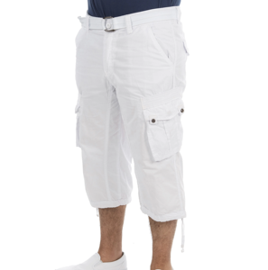 Short cargo pour hommes de haute qualité en gros avec design personnalisé short cargo blanc uni respirant et décontracté - Product Image 1