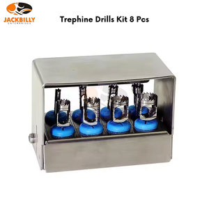 Taladros de trefina para implantes dentales, 8 Uds., Kit quirúrgico, soporte de fresa gratis, juego de taladros de implante de injerto óseo de acero inoxidable, instrumentos médicos - Product Image 5
