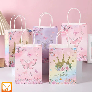 Bolsa de Regalo de Papel con Diseño de Mariposas para Fiestas de Cumpleaños Sorpresa - Colores Surtidos - Product Image 4