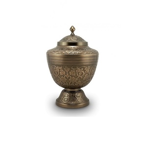 Urnas funerarias de cenizas anheladas a mano de Metal para uso de cremación Urnas clásicas Forma de tamaño personalizado - Product Image 4