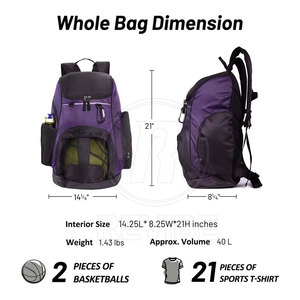 Premium Quality Basketball <b>Backpack</b> Waterproof Basketball <b>Backpack</b> Strong Stitch Basketball <b>Backpack</b> For Sports - Product Image 5