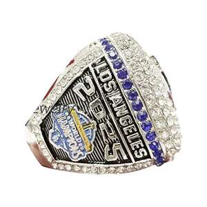 แหวนแชมป์ทีมลอสแอนเจลิส ดอดเจอร์ส รุ่นยูนิเซ็กซ์ แหวนที่ระลึกทีม MLB เงินแท้ 925 ชุบทอง 14K ประดับโมอิสซาไนต์ สไตล์ฮิปฮอป - Product Image 2
