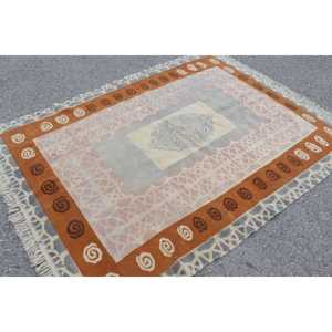 พรมตุรกี, พรมปูพื้นขนาด 5.5x7.2 ฟุต, พรมขนสัตว์สีน้ำตาลเทา - Product Image 1