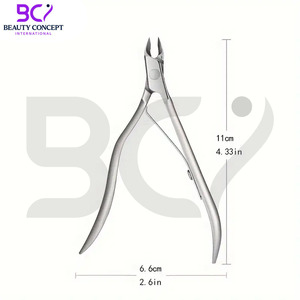 Cortaúñas de Precisión de Acero Inoxidable con Cuchilla Curva, Abertura de Mandíbula Ancha, Agarre Antideslizante para el Cuidado de Manos y Pies, Eliminación de Cutículas y Piel Muerta - Product Image 2