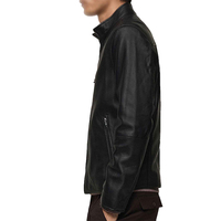Nouvelle Arrivée 2026 OEM – Blouson Unisexe en Cuir Véritable pour Homme, Design Color Block, Col Montant, Haute Qualité, Vente en Gros