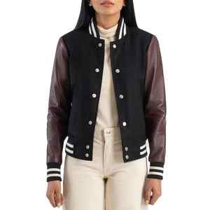 Arrivée en hiver Veste en laine Letterman pour femmes avec logo personnalisé Veste en laine pour hommes en vente de gros - Product Image 5