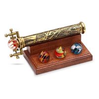 New Vintage Brass Kaleidoscope Toy with Interchangeable Marble Scope Solid Brass Barrel & Wooden Display Etched Brass Design