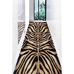 Zebra Pattern Printed <b>Rug</b> - Modern Black <b>Rugs</b> for Home Decor,<b>Chenille</b> <b>Rug</b> - Product Image 3