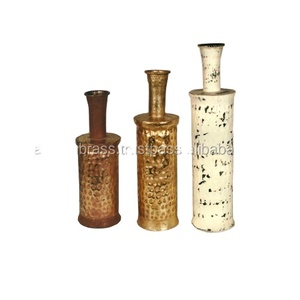 <b>Set</b> of <b>3</b> Decorative Hammered Flower <b>Vase</b> Decorative Matte Flower <b>Vase</b> High Standard Quality Home Decor <b>Vase</b> - Product Image 1