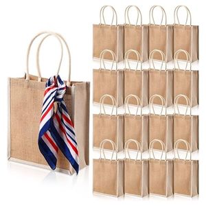 Sac cadeau en toile de coton réutilisable en toile de jute en gros d'usine stockage d'impression personnalisée et sacs à provisions à la mode prix bon marché - Product Image 5