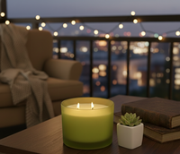 Bougie parfumée écologique de luxe avec 2 mèches en cire de soja, aromathérapie pour la décoration de la maison, Ramadan, Diwali, Noël et Nouvel An