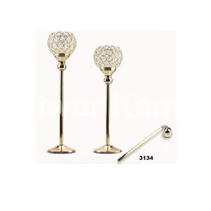 Bougeoirs en cristal Porte-bougies avec éteignoir Table à manger pour anniversaire de mariage et décoration du nouvel an - Product Image 2