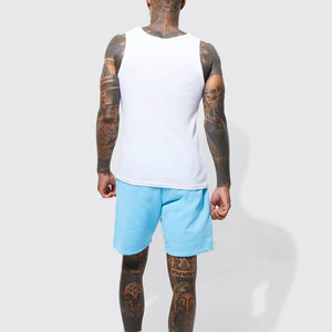 Pantalones cortos cómodos para hombre, cintura elástica, bolsillo, venta al por mayor, pantalones cortos estampados de algodón informales, Joggers atléticos con logotipo personalizado - Product Image 3