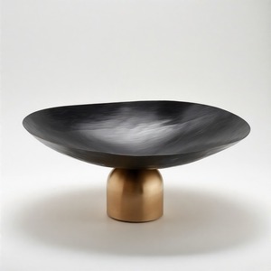 Bol de table en or CrownRoot bol de service en forme ronde personnalisée pour la décoration de service de mariage d'hôtel à la maison - Product Image 2