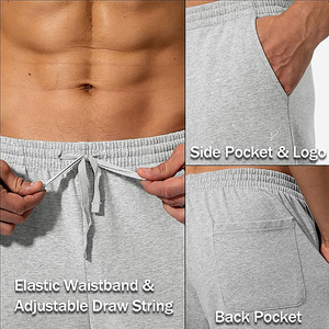 Pantalon de survêtement de yoga en coton pour hommes, pantalon de détente athlétique avec poches, bas ouvert, pantalon en jersey décontracté pour hommes, pantalon de yoga - Product Image 3