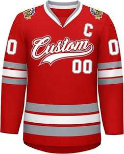 Camisetas de Hockey sobre Hielo con Logotipo Personalizado, Diseño Personalizado, Suministro de Fábrica para Clubes, Escuelas, Venta al por Mayor, OEM - Product Image 4