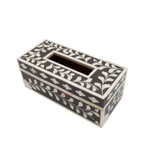 Caja de Servilletas Decorativa de Madera con Incrustaciones de Hueso Natural, Decoración de Mesa, Productos Decorativos para el Hogar para Dubái y Arabia Saudita - Product Image 3