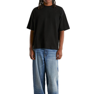 Camiseta de Punto Extra Grande de Lujo para Hombre, 100% Algodón de Alta Calidad, Diseño Cuadrado Personalizado, Grueso, Ecológico y Transpirable - Product Image 1