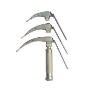 Laringoscopio McCoy de Fibra Óptica con Punta Flexible, Juego de 3 Hojas, Acero Inoxidable Veterinario, Kit Quirúrgico de Intubación para Anestesia - Product Image 1