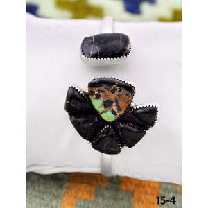 Southwest Handmade Black Jack Turquoise Sterling <b>Silver</b> Fashion <b>Cuff</b> <b>Bracelet</b> Elegant Black Jack Turquoise <b>Silver</b> <b>Cuff</b> for Women - Product Image 1