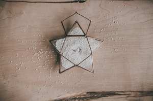 Star Shape Glass <b>Ring</b> Box Jewellery Organizer Made With Glass And Metal Antique Polish Frame For Birthday Wedding Engagement - Product Image 5