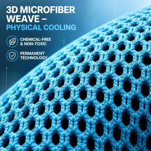 Serviette rafraîchissante instantanée Emori - Serviette de sport en microfibre à mailles alvéolées 3D pour la salle de sport, le yoga et les activités de plein air - Product Image 2