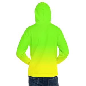 Unisex Hoodie Neon Lime Green Yellow PULLOVER Style <b>Fleece</b> Material <b>Hooded</b> Collar Sublimation Transfer Winter Sweatshirt Pocket - Product Image 6