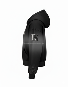 Sudadera con cremallera gruesa de invierno de primera calidad 420 GSM forro polar pesado suave cepillado interior color negro logotipo personalizado impresión básicos sudaderas con capucha - Product Image 2