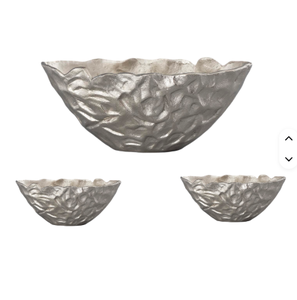 Bol de service en métal couleur argent moderne Vaisselle pour la maison et le restaurant Bol décoratif pour les outils de fruits et de salade - Product Image 5