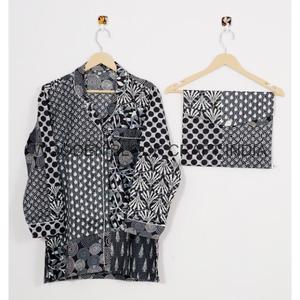 Cute Floral Cotton Pyjama Set for Women Long Sleeve Pure Cotton PJ set for Sleepwear or <b>Bridesmaid</b> Gift <b>dress</b> for pyjama party - Product Image 4