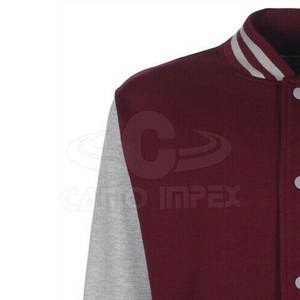 Chaqueta Letterman con Capucha y Manga Larga para Hombre, Transpirable, con Logotipo Frontal, de Algodón/Lana, para Invierno, Precio al por Mayor, Superventas 2025 - Product Image 2