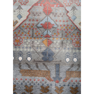 Tapis en laine et soie de bambou noué à la main à motif géométrique bleu Freedom Manchaha pour la décoration de la maison et du salon - Les-8359 - Product Image 3