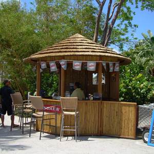 Cheap Price <strong>Rattan</strong> <strong>Tables</strong> <strong>Outdoor</strong> Tiki <strong>Bar</strong> for Party with Umbrella and 02 Bamboo Chairs - Product Image 6